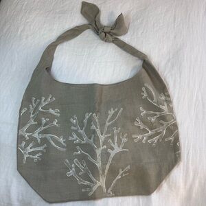 Isola Bella Slouchy Linen Hand-Printed Shoulder Bag